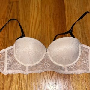 Sexy black & pink lace brassiere